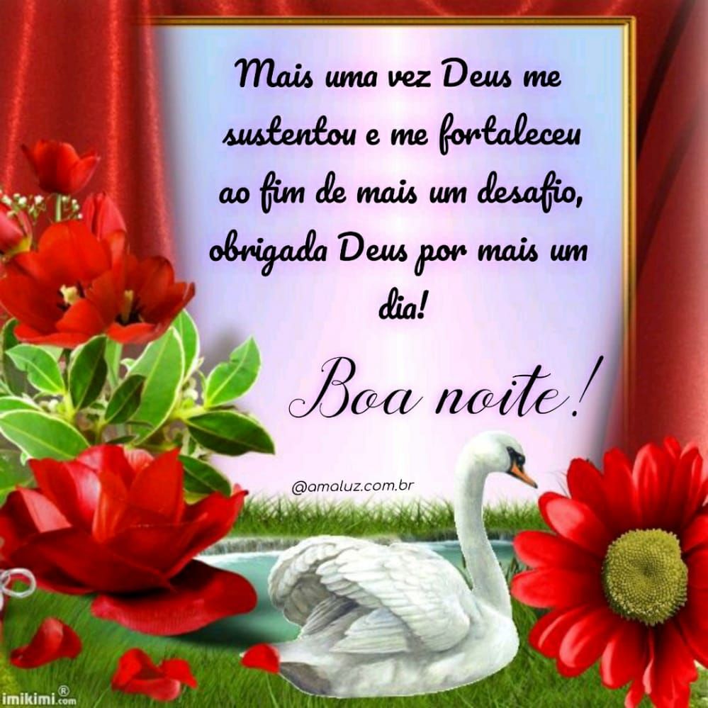 boa noite mais uma vez meu Deus me sustentou e me fortaleceu