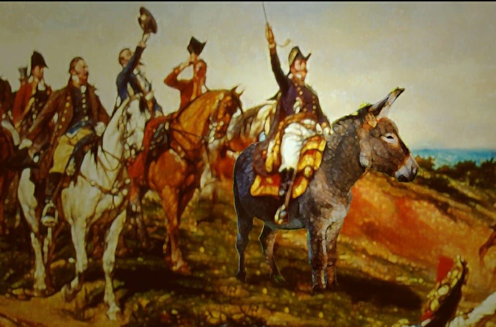 d. Pedro com sua espada levantada