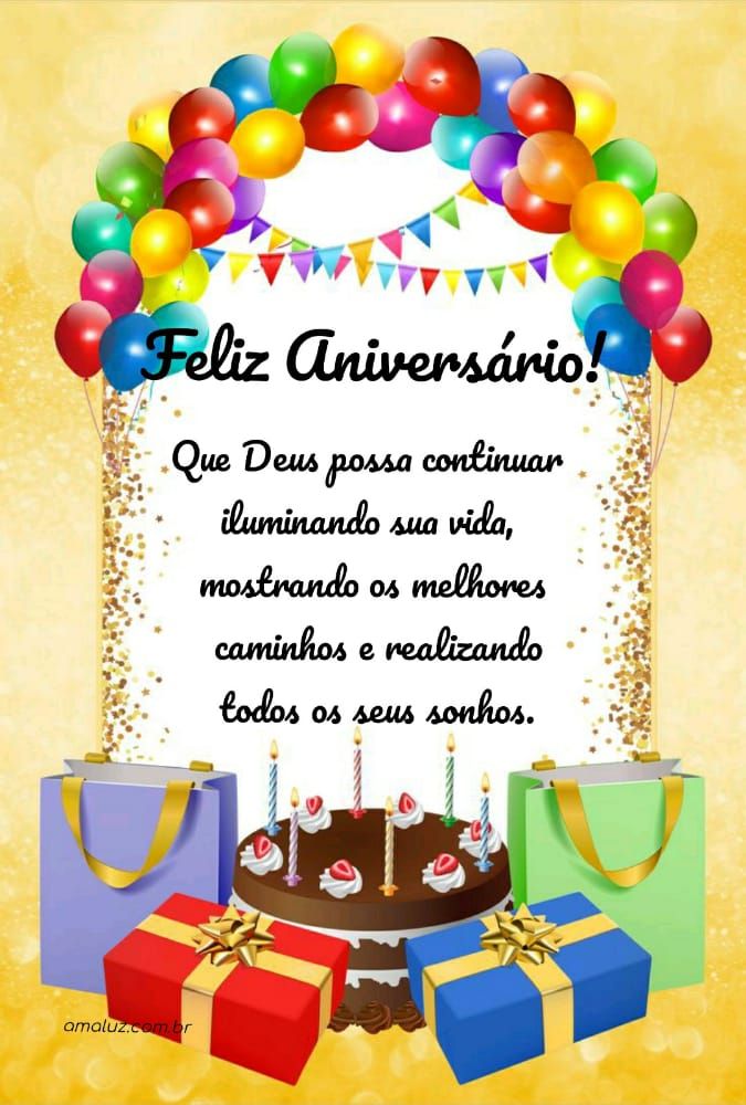 feliz aniversario que Deus continue iluminando sua vida