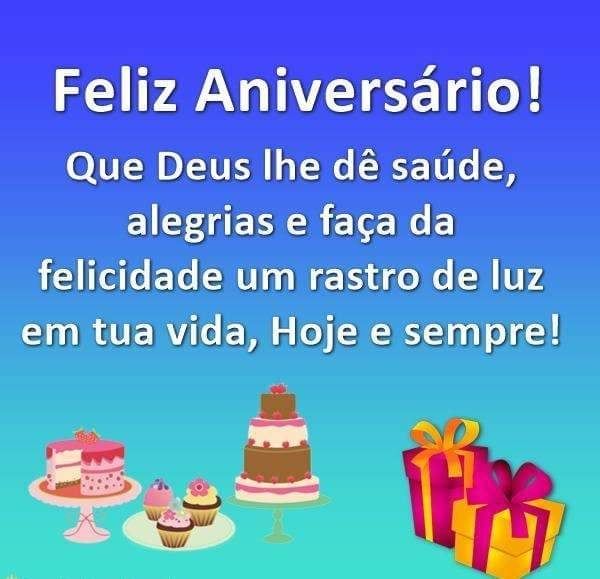 feliz aniversario que Deus lhe dê saúde