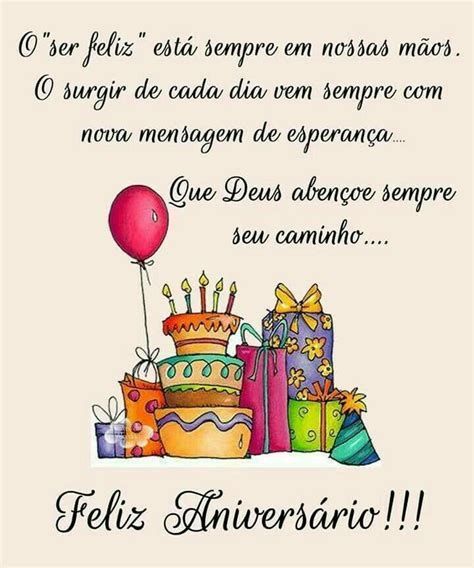 o ser feliz esta sempre em nossas mãos feliz aniversário