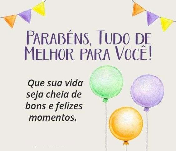 parabéns tudo de bom para você