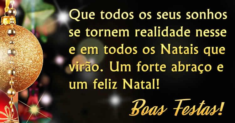 que todos os seus sonhos se realizam feliz natal e boas festas