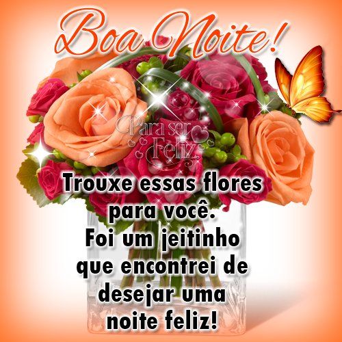 trouxe essas flores para você boa noite