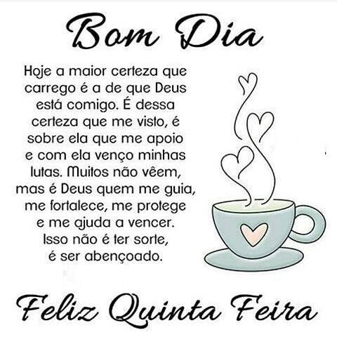Deus esta comigo bom dia quinta feiracom imagens