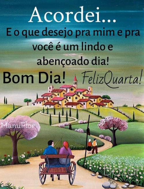 acordei bom dia feliz quarta