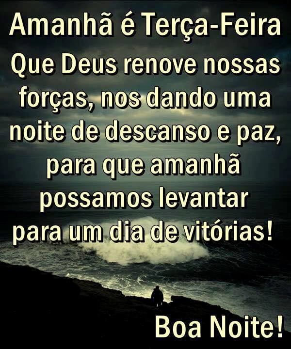 amanhã é terça, boa noite segunda feira