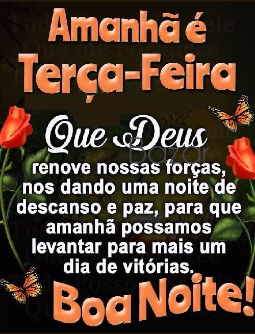 amanhã é terça feira boa noite]