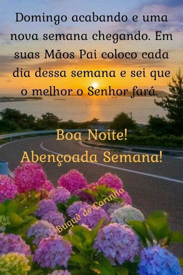 boa noite abençoada de domingo