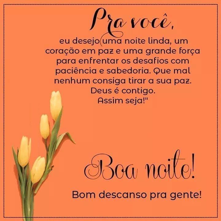 boa noite bom descanso pra gente