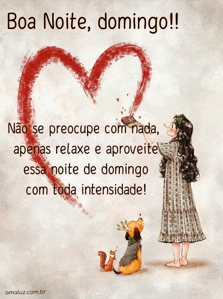 boa noite, domingo relaxe