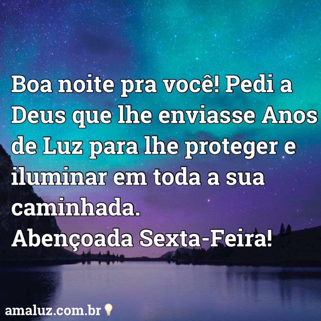 boa noite pra você abençoada sexta feira