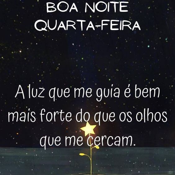 boa noite quarta feira com luz