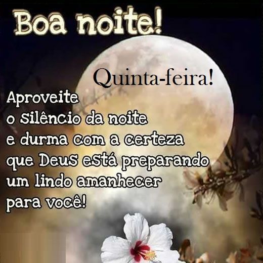 boa noite quinta feira selenciosa