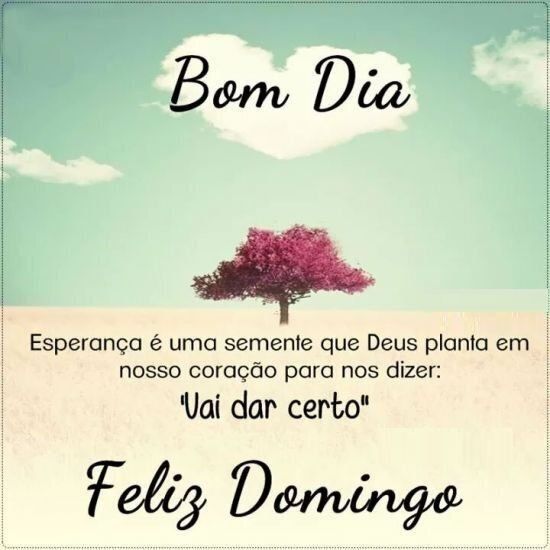 bom dia com esperança feliz domingo