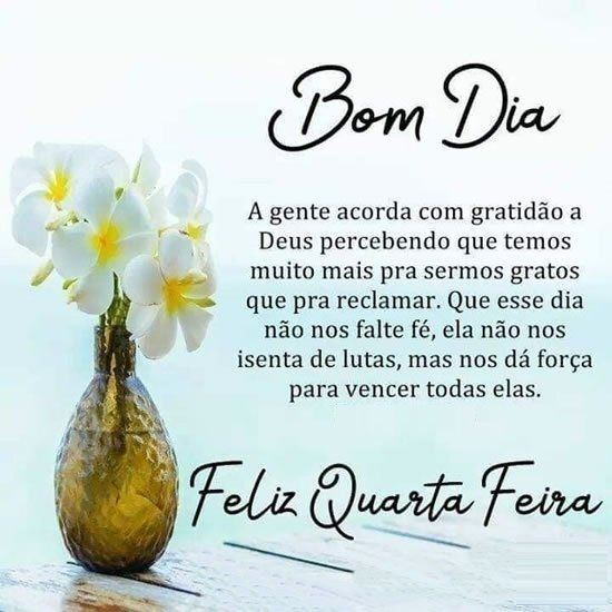 bom dia e feliz quarta feira