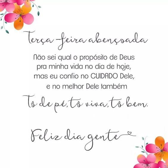 bom dia gente terça feira abençoada