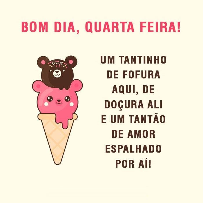 bom dia quarta feira com fofura