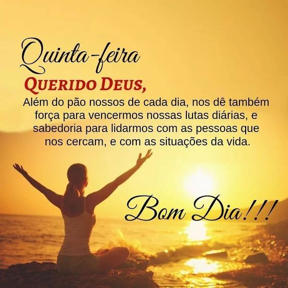 bom dia querido Deus feliz quinta