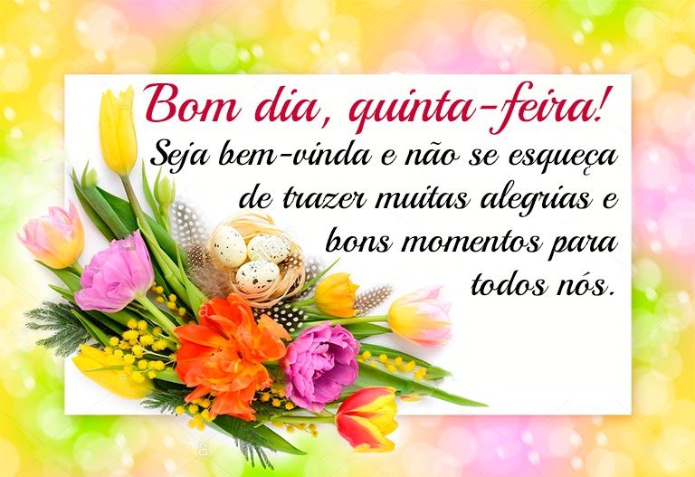 bom dia quinta feira seja bem vinda