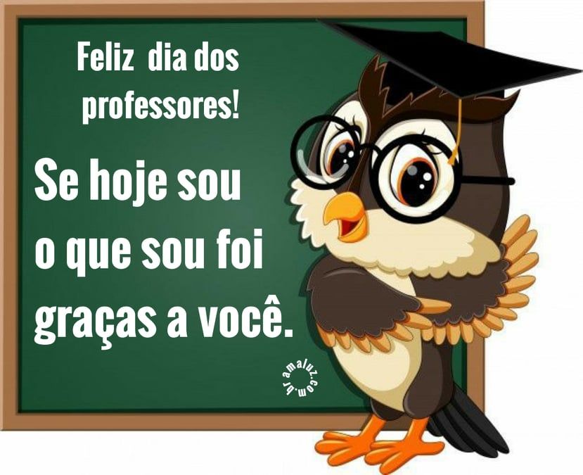 feliz dia dos professores hoje sou o que sou graças a você