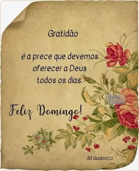 feliz domingo com gratidão