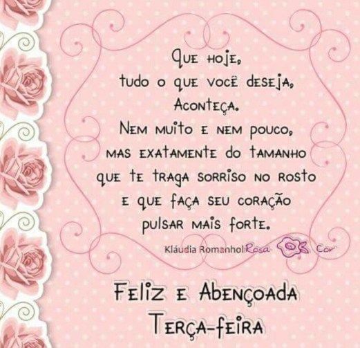 feliz e abençoada terça feira