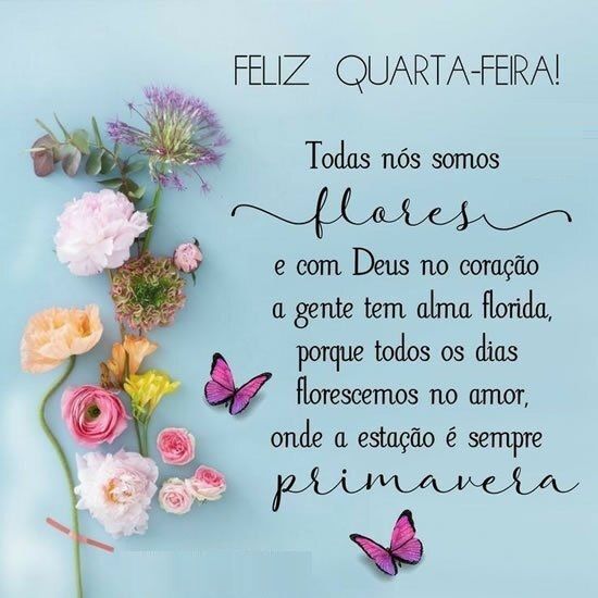 feliz quarta feira para todos no
