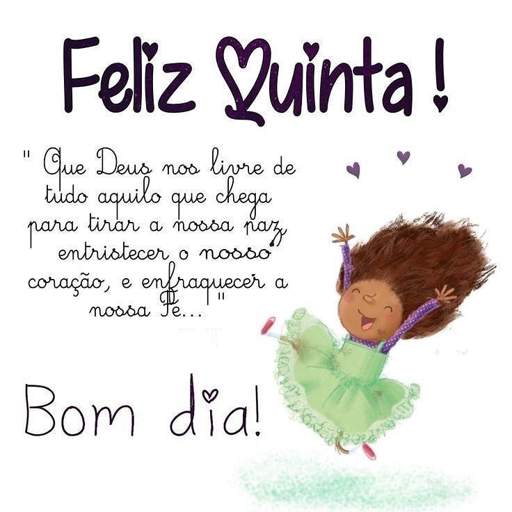 feliz quinta que Deus nos livre de todo mal bom dia