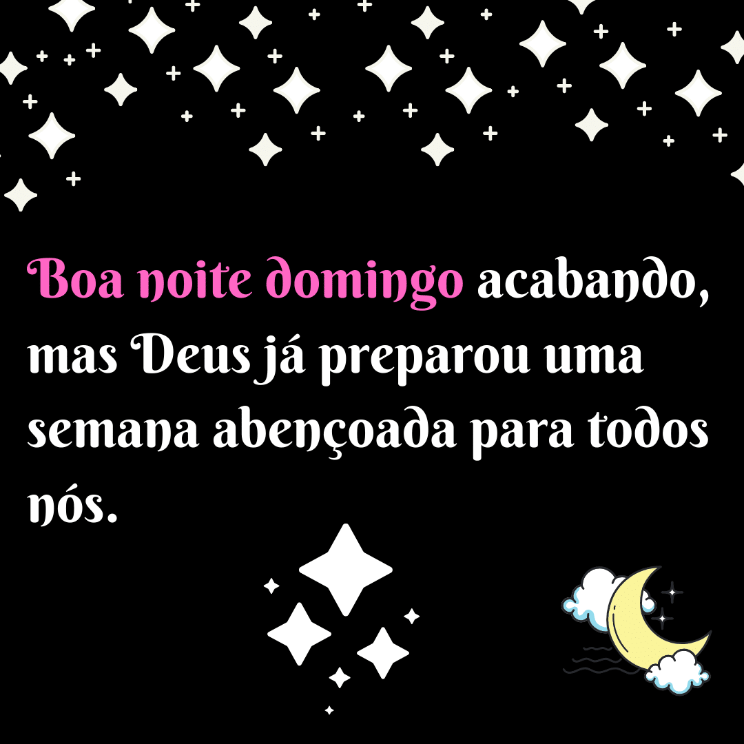 linda noite de domingo acabando