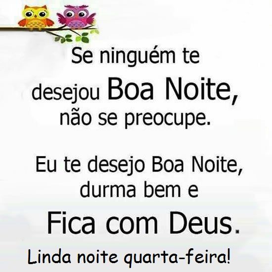 linda noite de quarta feiracom Deus