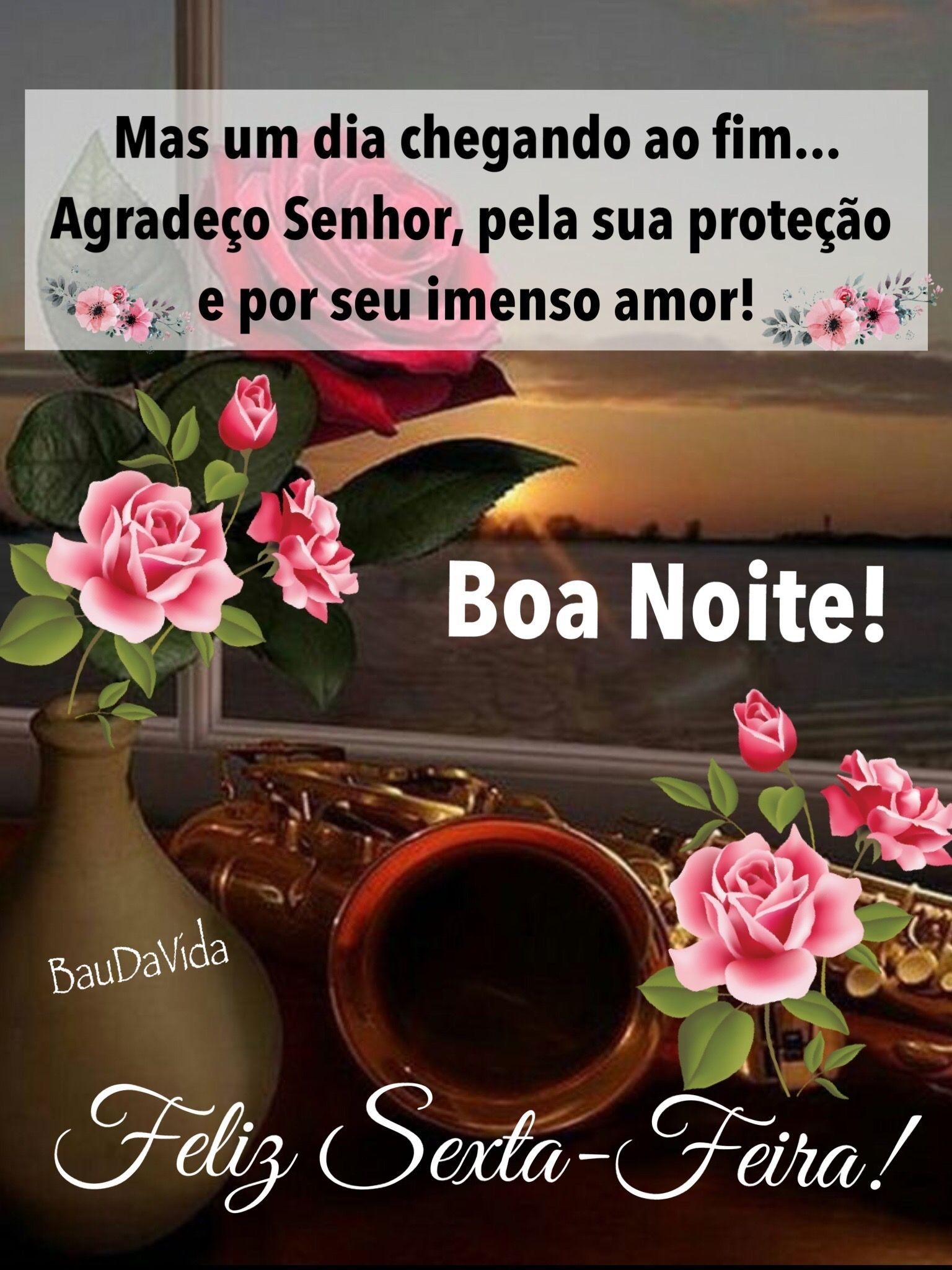 mais um dia chegando ao fim boa noite sexta