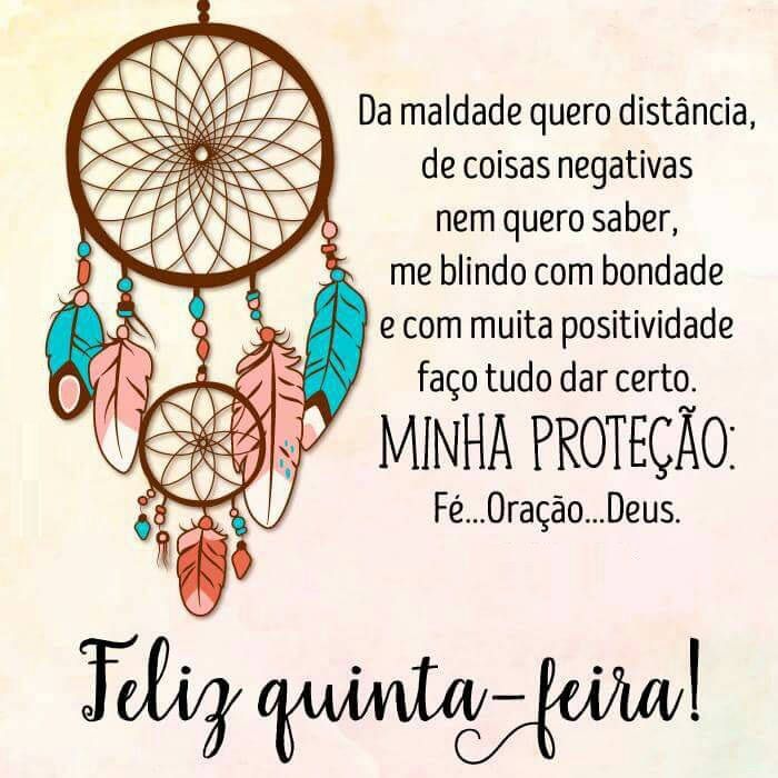 minha proteção é fé e oração feliz quinta feira
