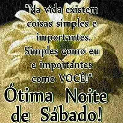 ótima noite de sábado