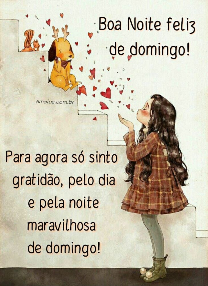 para agora só sinto gratidão boa noite de domingo