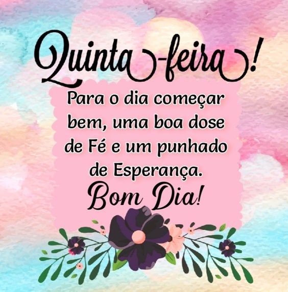 quinta feira com fé bom dia