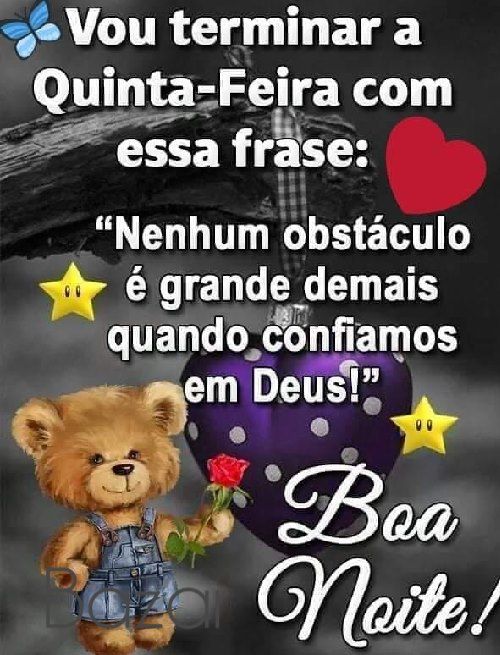 quinta feira terminando boa noite