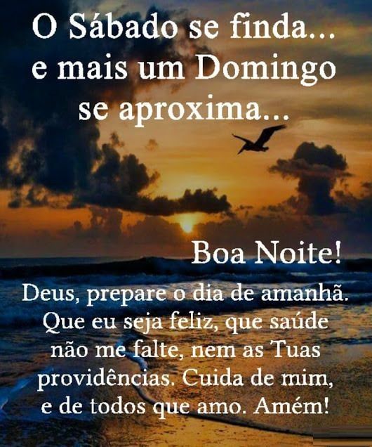 sábado se finda boa noite