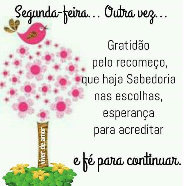 segunda feira outra vez bom dia