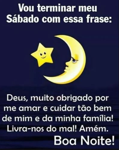 vou termina o meu sábado com uma boa noite