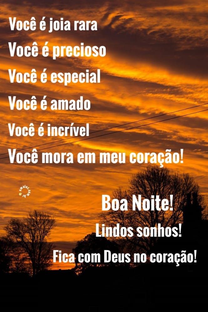 Boa noite lindos sonhos fica com Deus no coração