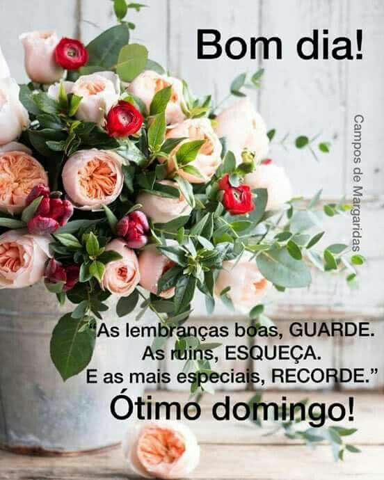 Bom dia, ótimo domingo