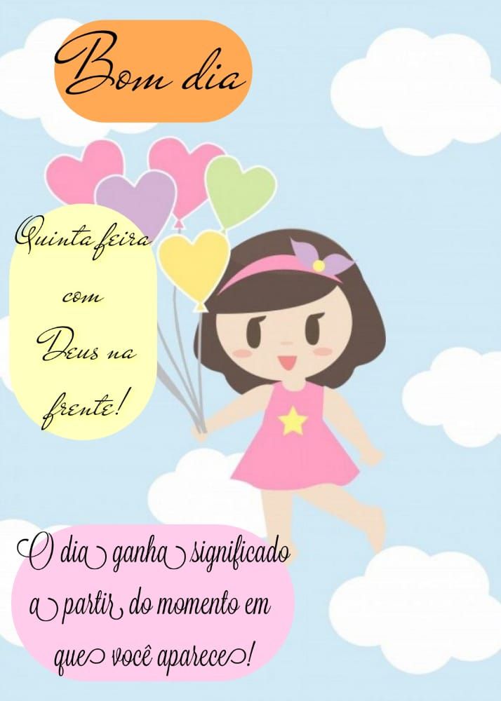 Bom dia quinta feira com Deus na frente