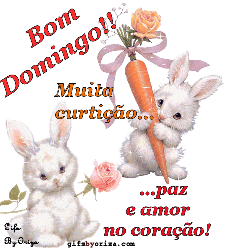 Bom domingo gif de paz e amor