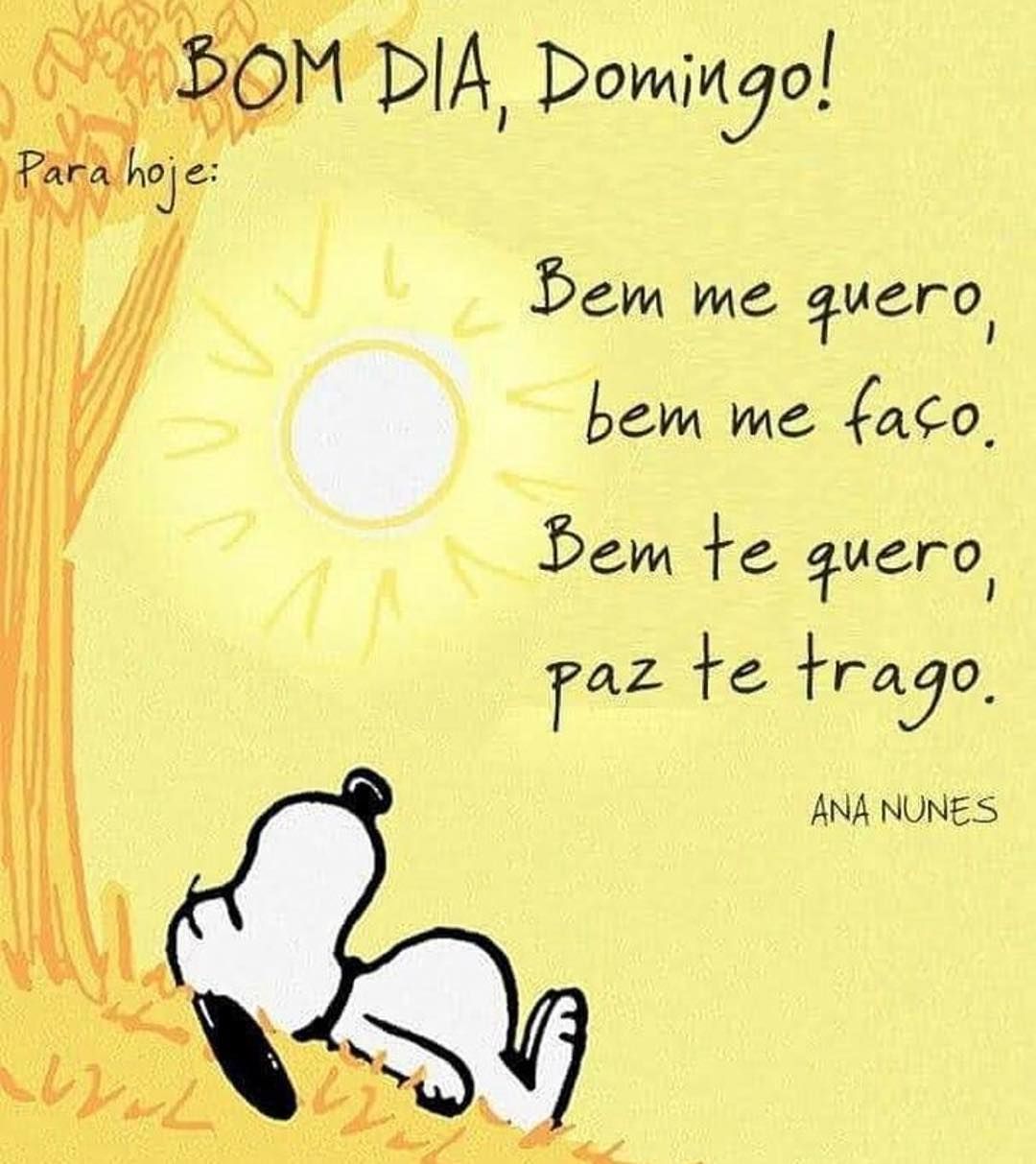 Bom domingo snoopy