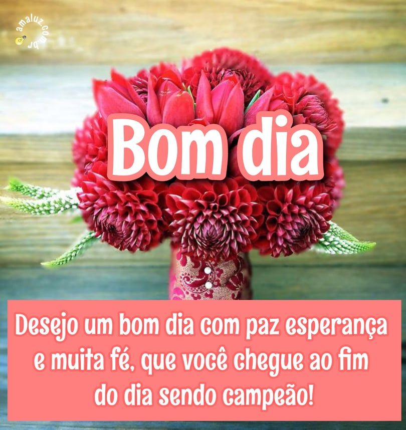 Desejo um bom dia com paz e esperança