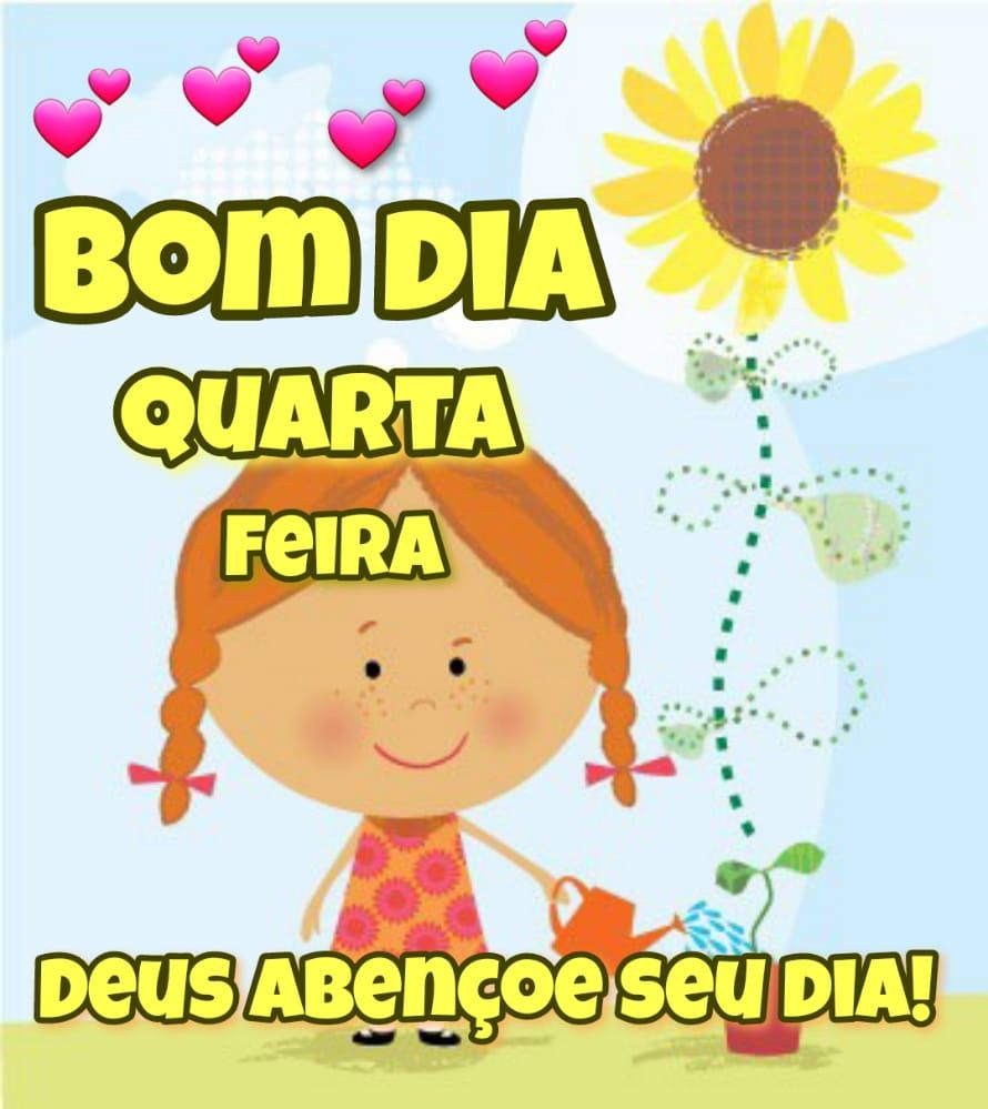 Deus abençoe seu dia bom dia quarta figurinhas