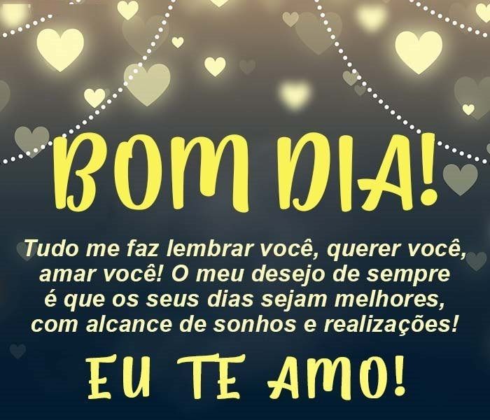 Te amo bom dia mensagens bonitas de bom dia