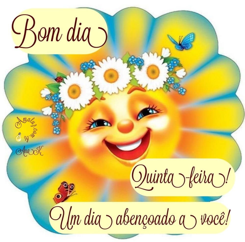 Um dia abençoado á você quinta feira