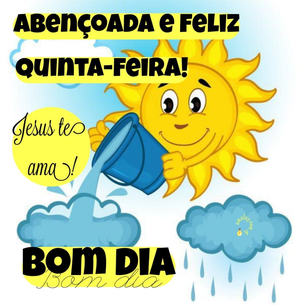 abençoada e feliz quinta feira figurinha